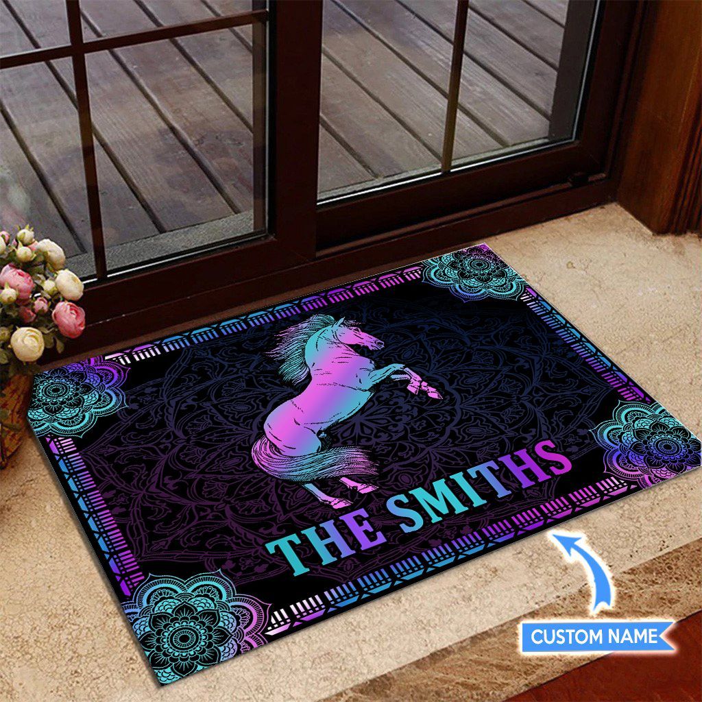 Horse Lover Personalized Horse Doormat 0523