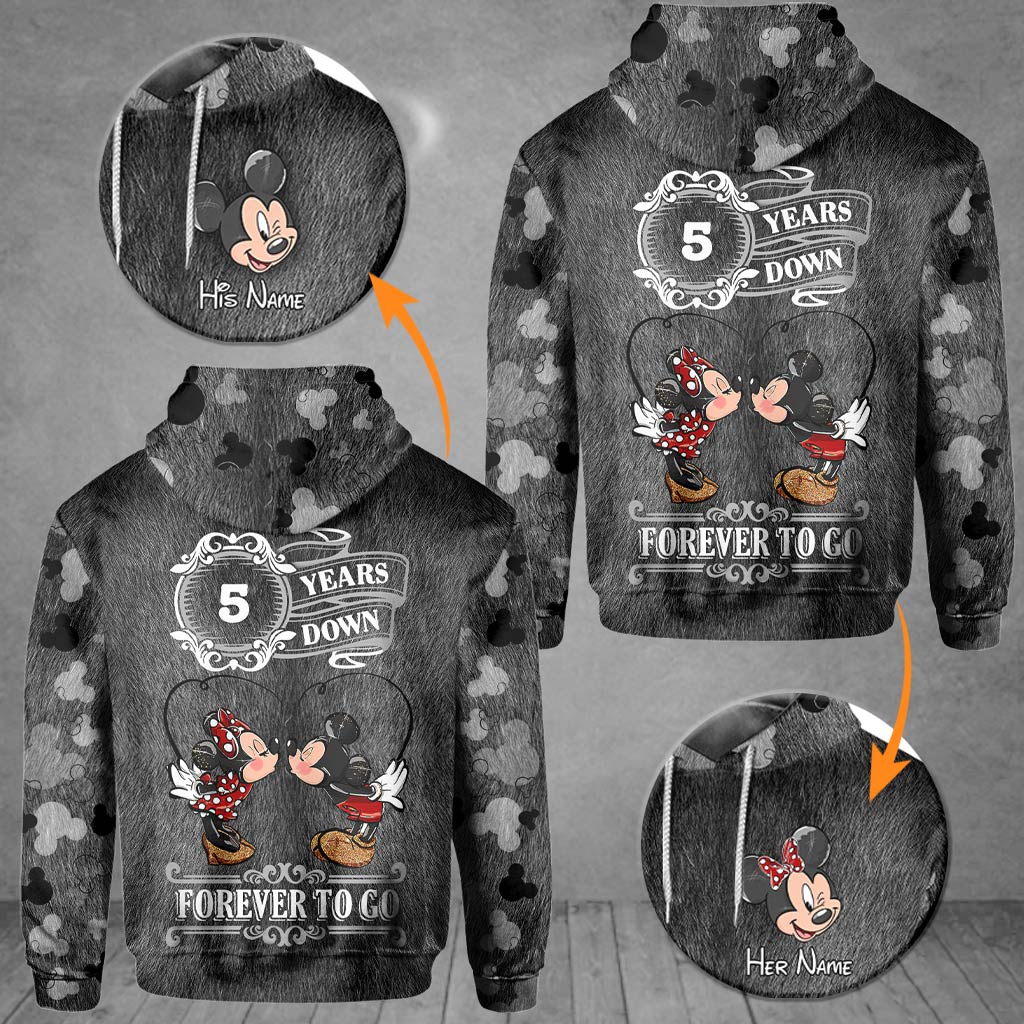 Forever To Go - Personalized Couple Mouse All Over T-shirt and Hoodie