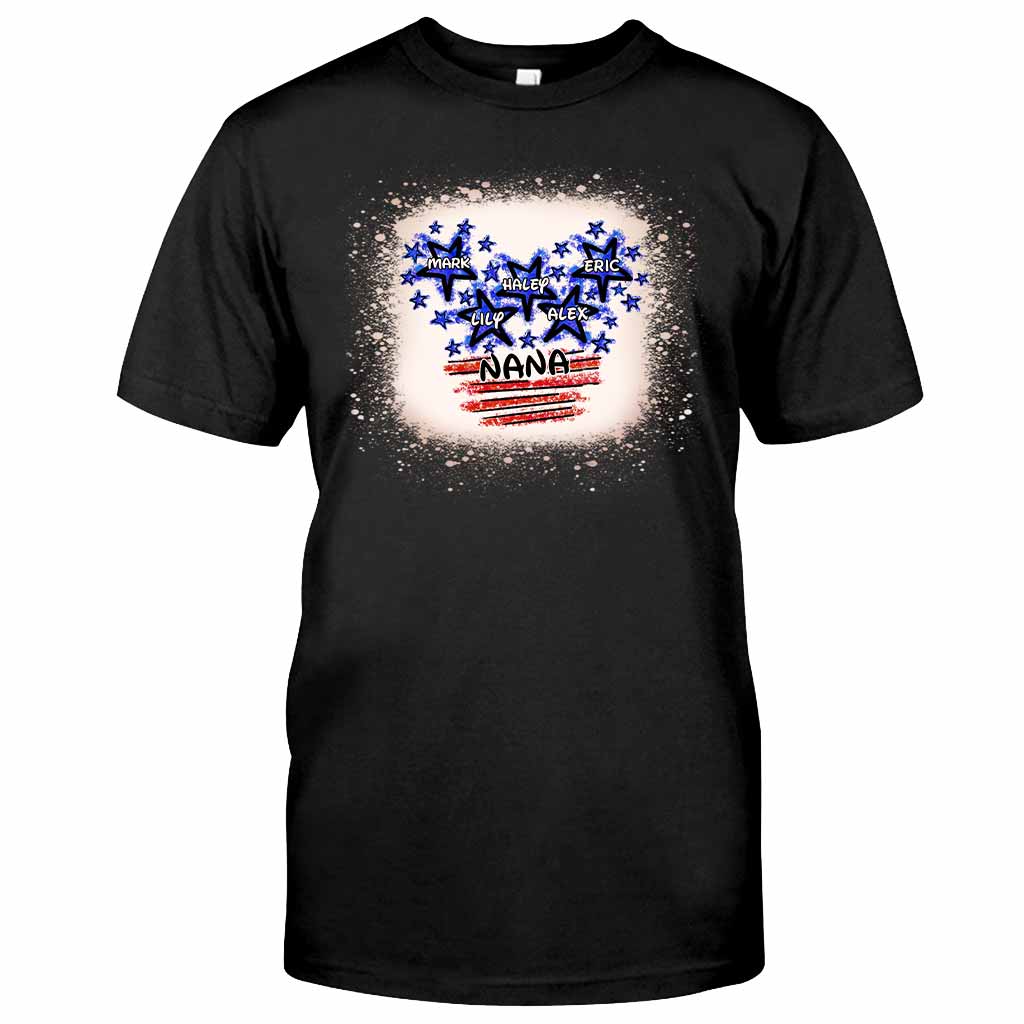 Stars And Stripes Nana - Personalized Independence Day Grandma T-shirt and Hoodie