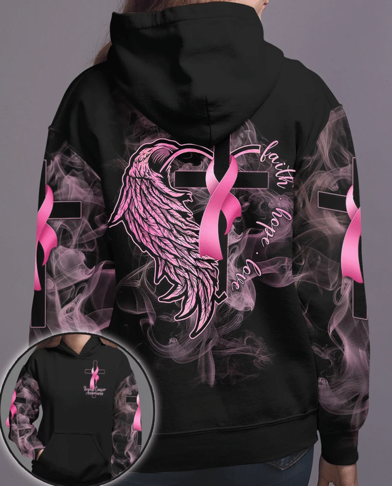 Faith Hope Love - Breast Cancer Awareness All Over T-shirt and Hoodie 0822