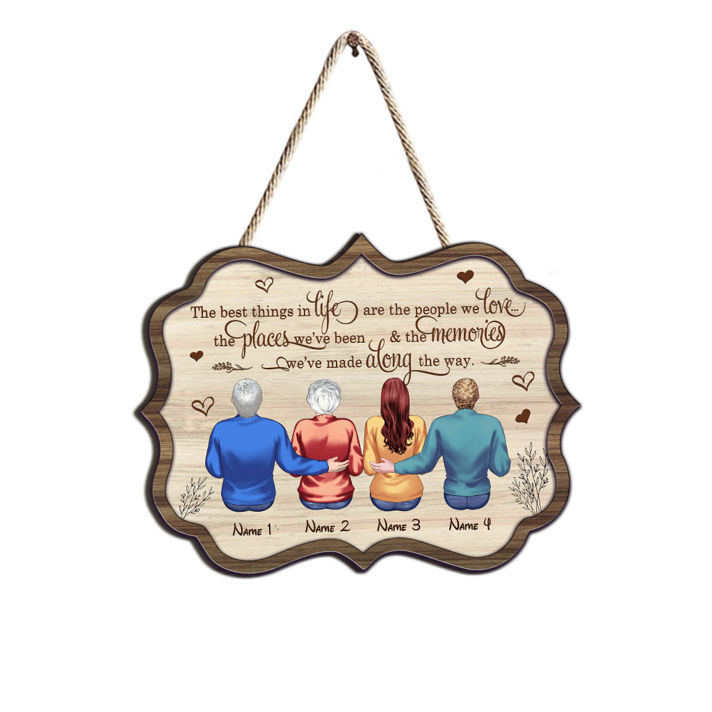 The Best Things In Life - Personalized Family Wood Sign