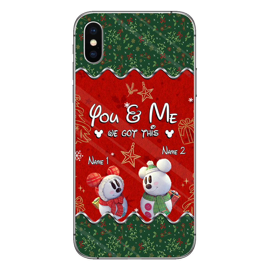 You & Me - Personalized Christmas Mouse Phone Case