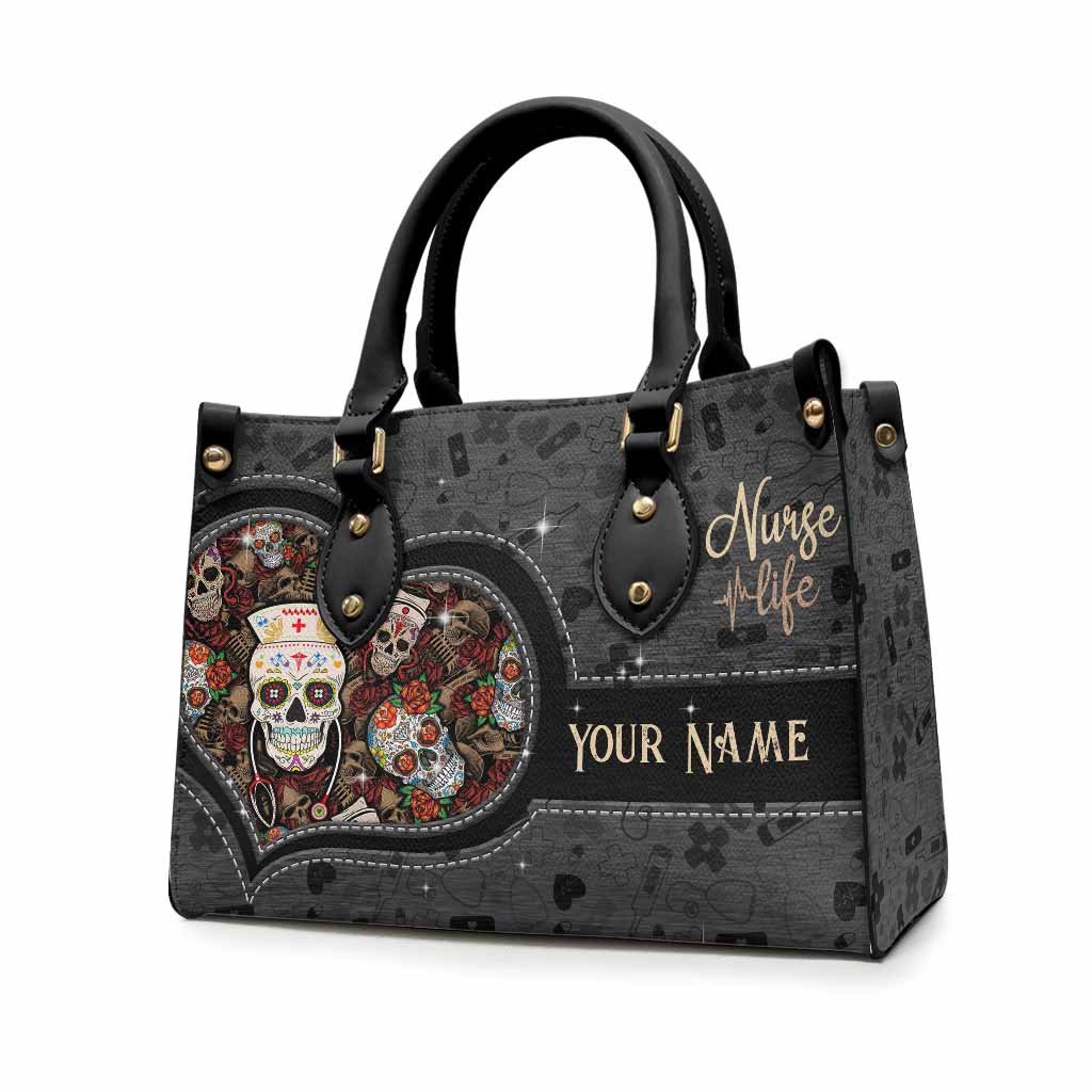 Nurse Life - Personalized Nurse Leather Handbag