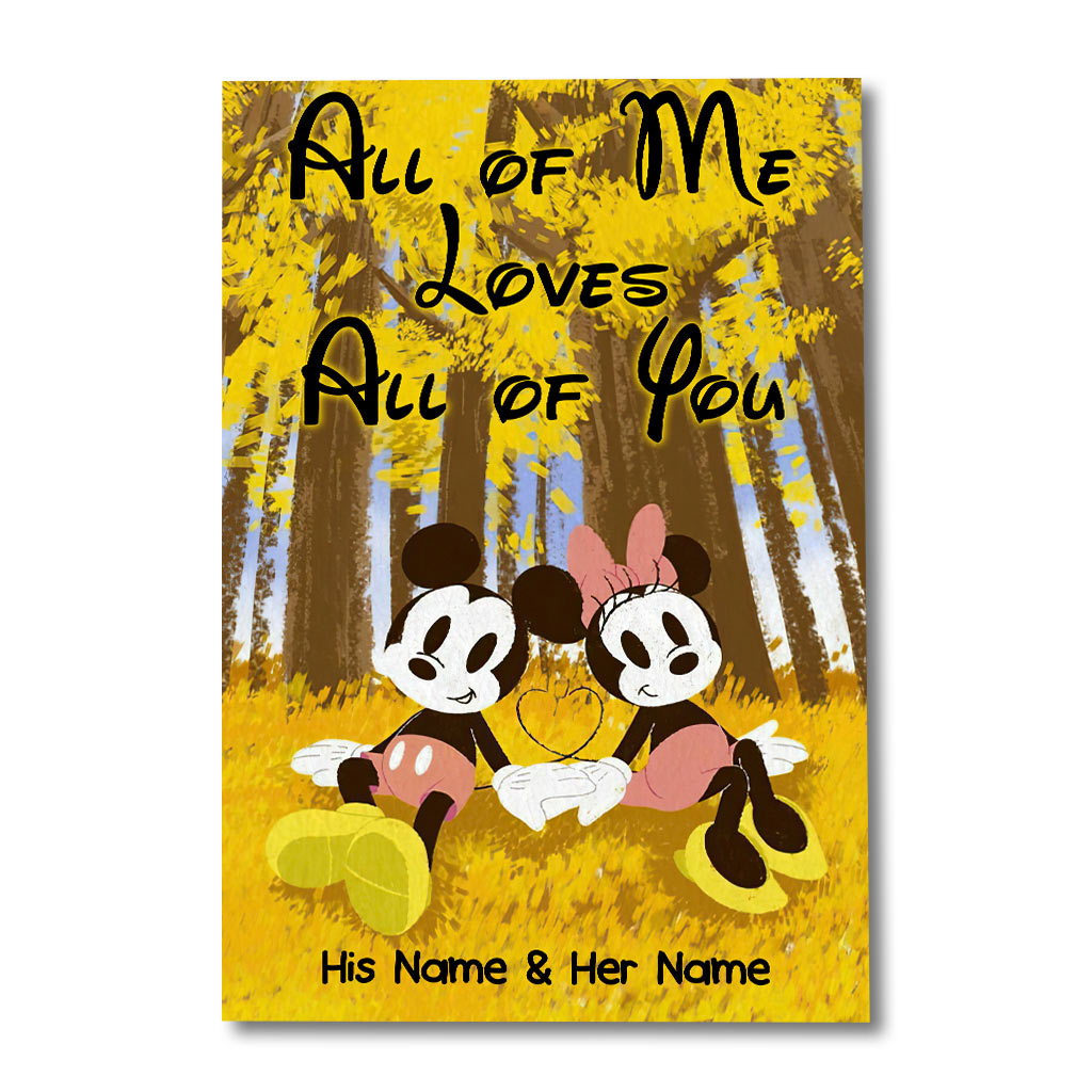 All Of Me Loves All Of You - Personalized Mouse Canvas And Poster