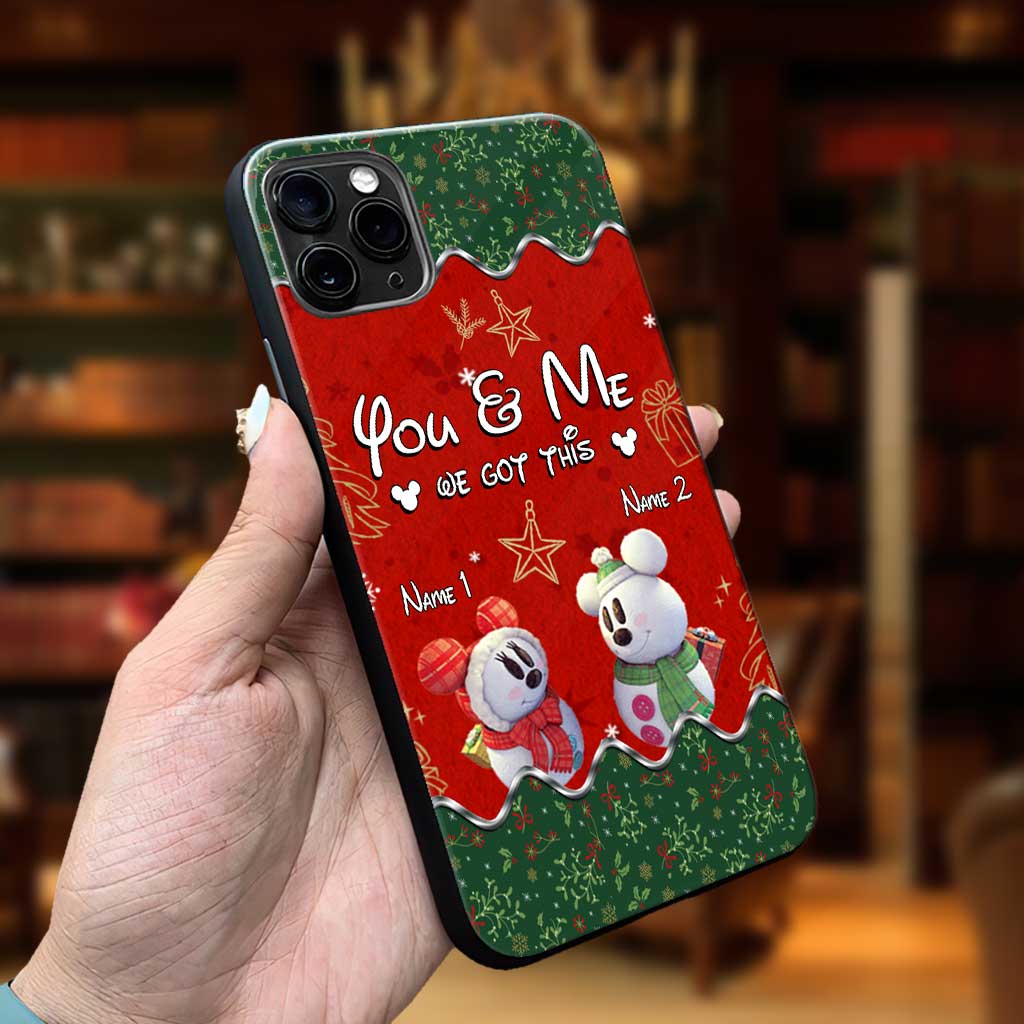 You & Me - Personalized Christmas Mouse Phone Case