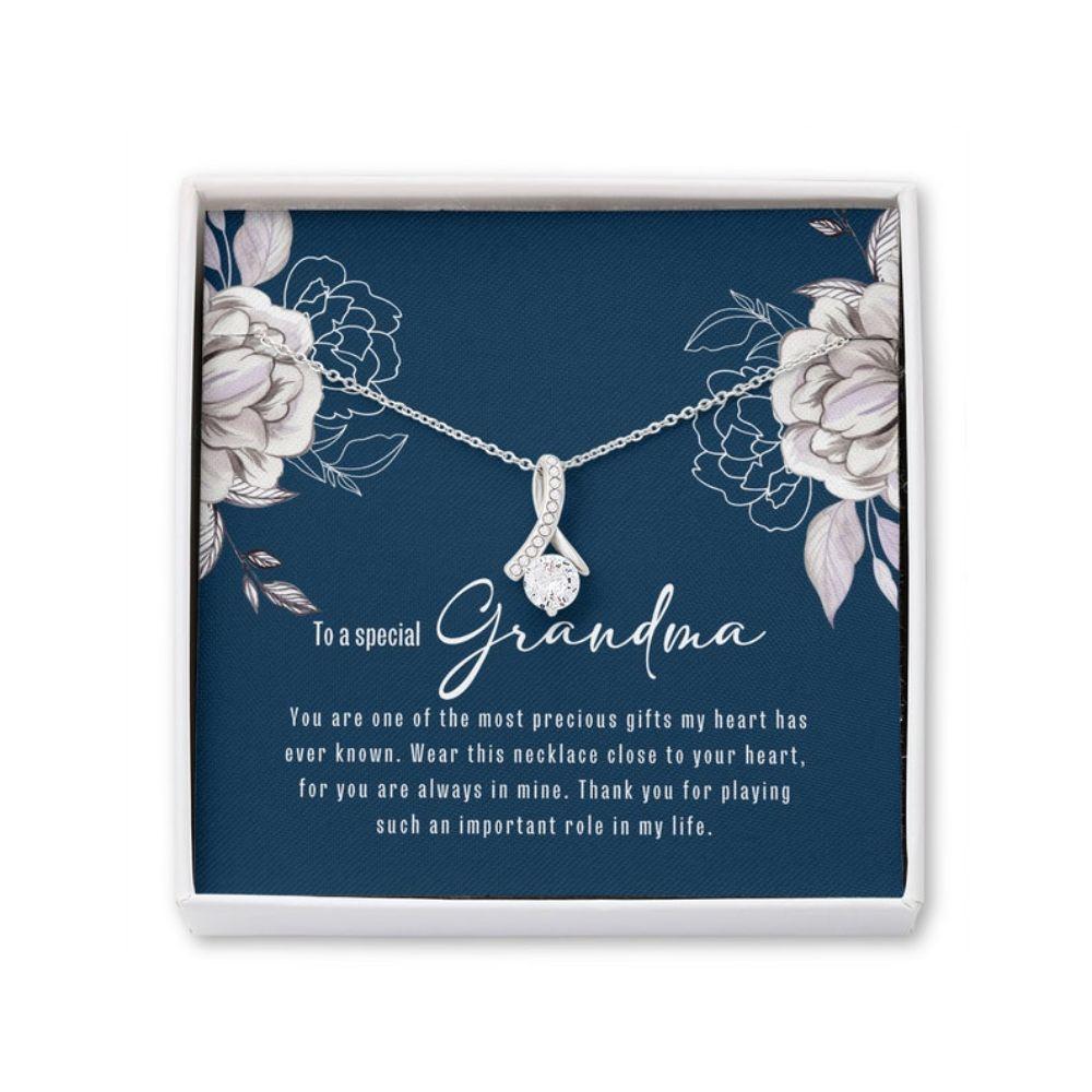 Grandma Sentimental Gifts From Grandchildren Beauty - Grandma Petite Ribbon Necklace 0921