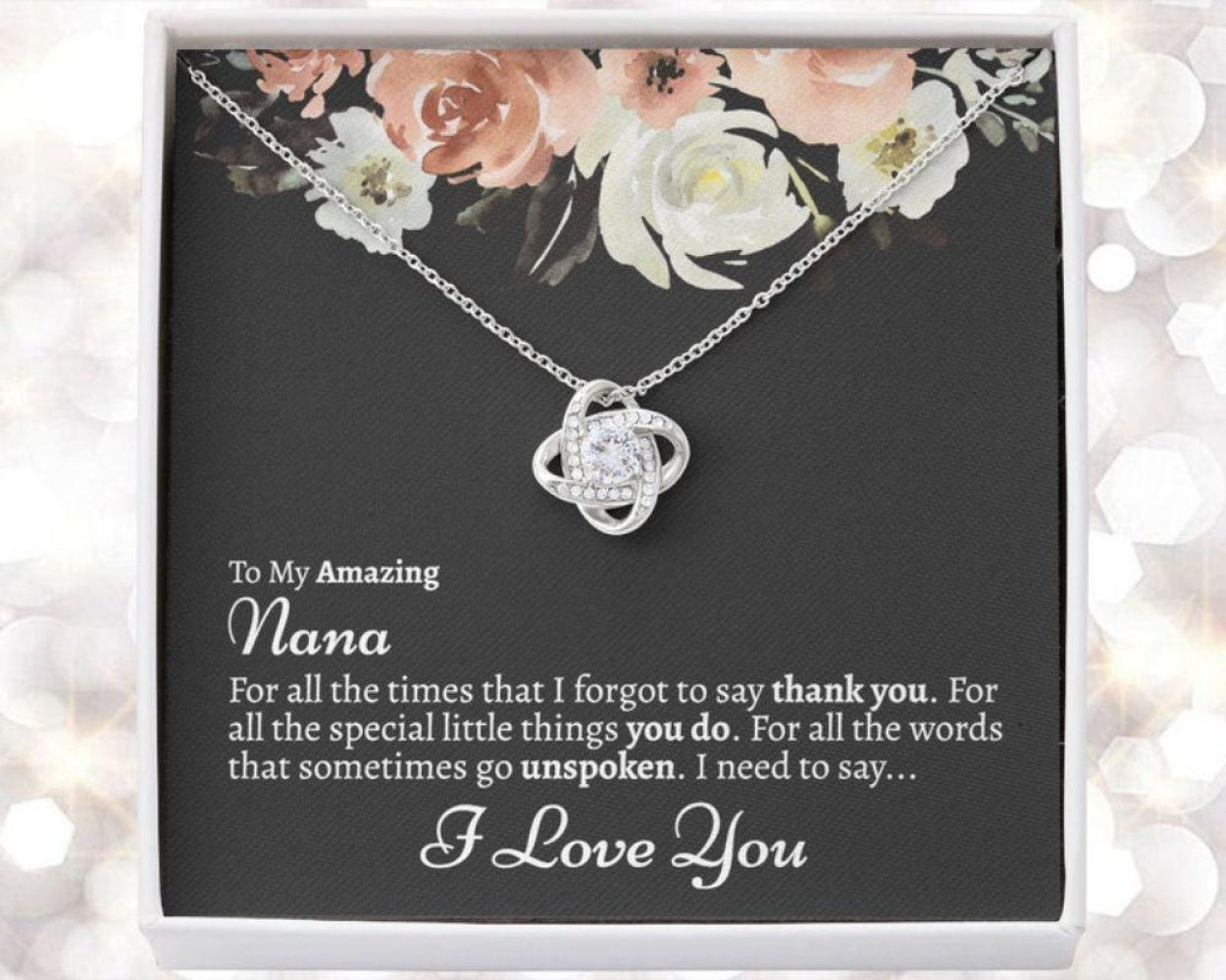 To My Grandma I Love You New Grandma Gift Gifts For Expectant Grandmother - Grandma Love Knot Necklace 0921
