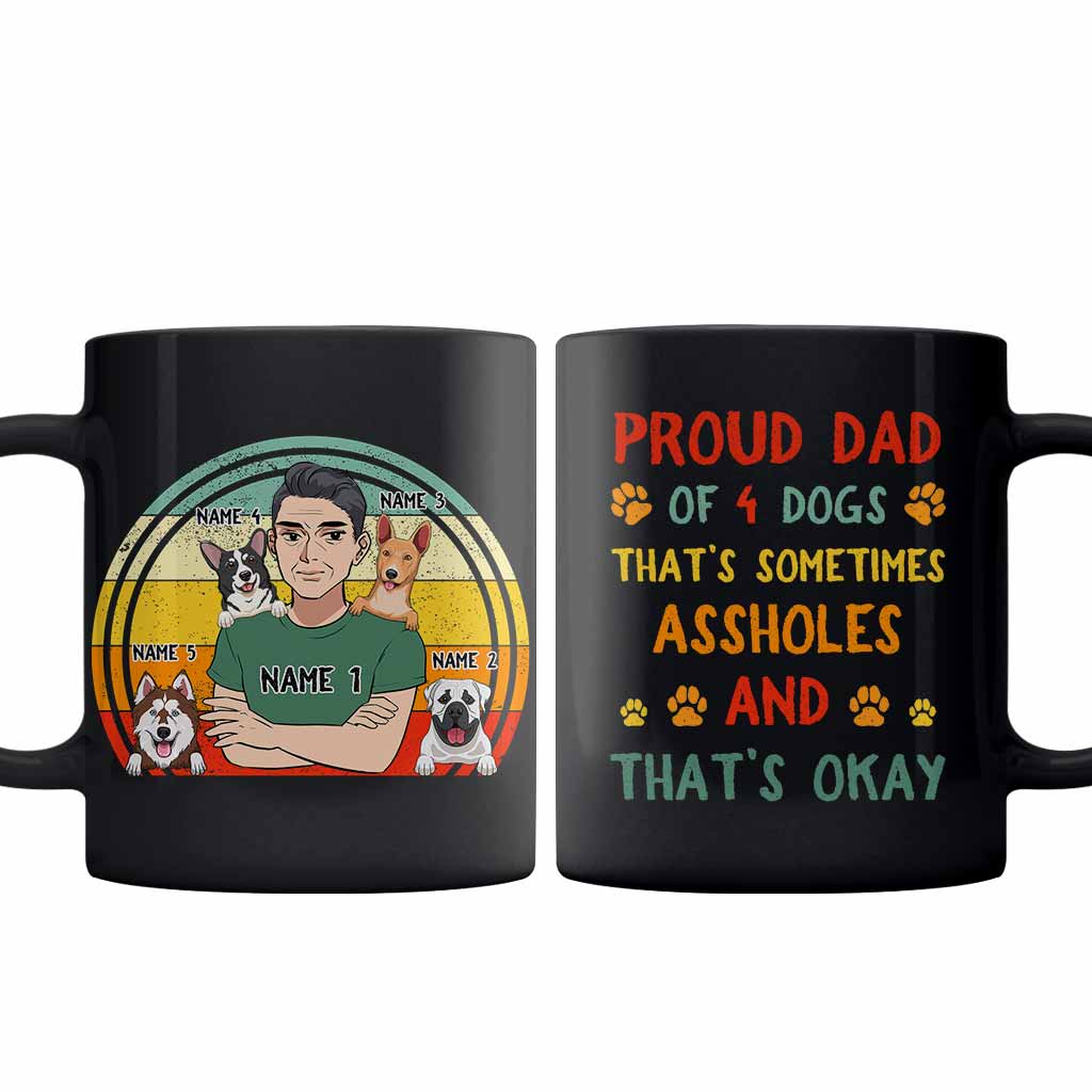 Proud Dad Of A Dog - Personalized Father's Day Mug