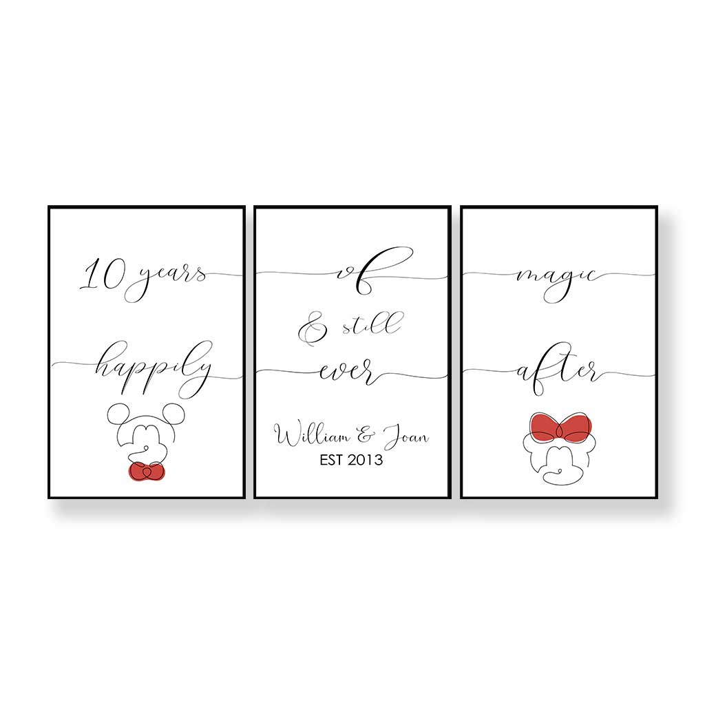 Years Of Magic - Personalized Mouse Poster & Canvas Set