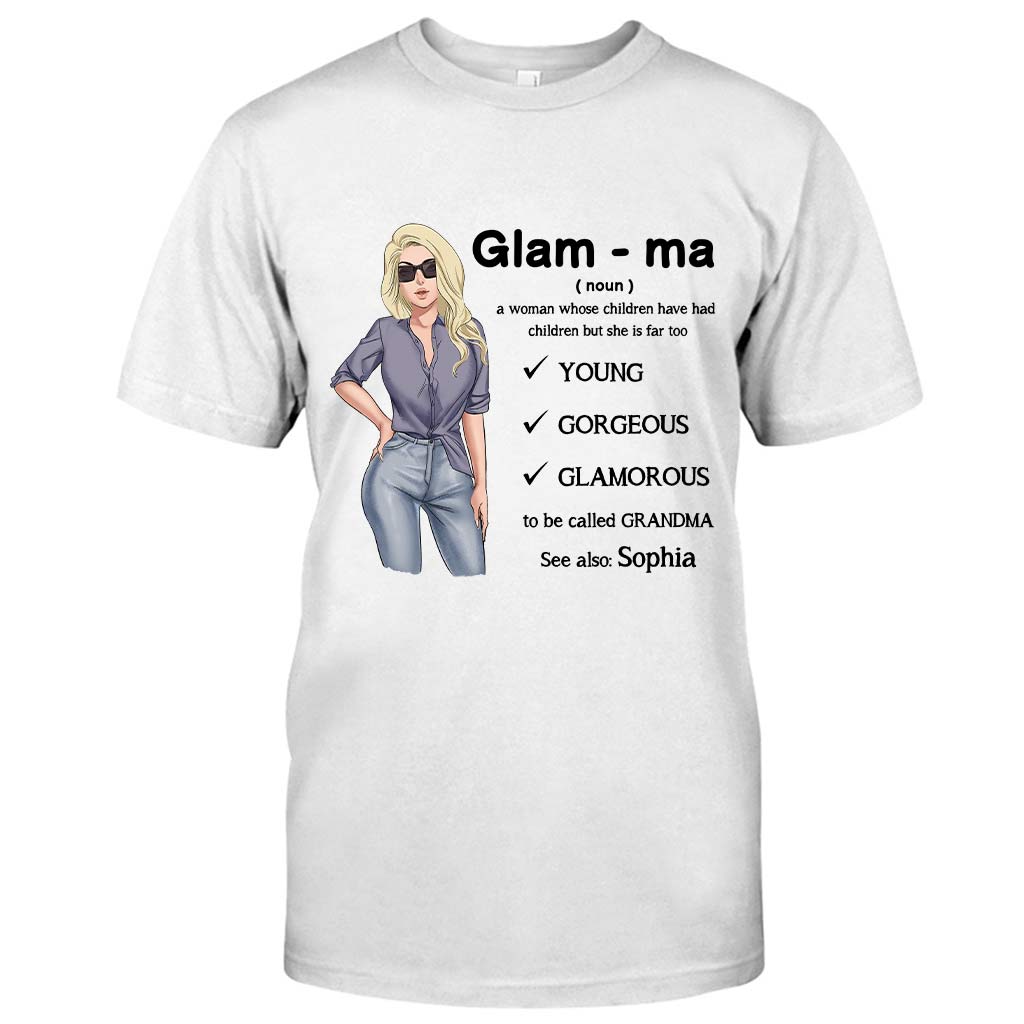 Glamma - Personalized Grandma T-shirt and Hoodie
