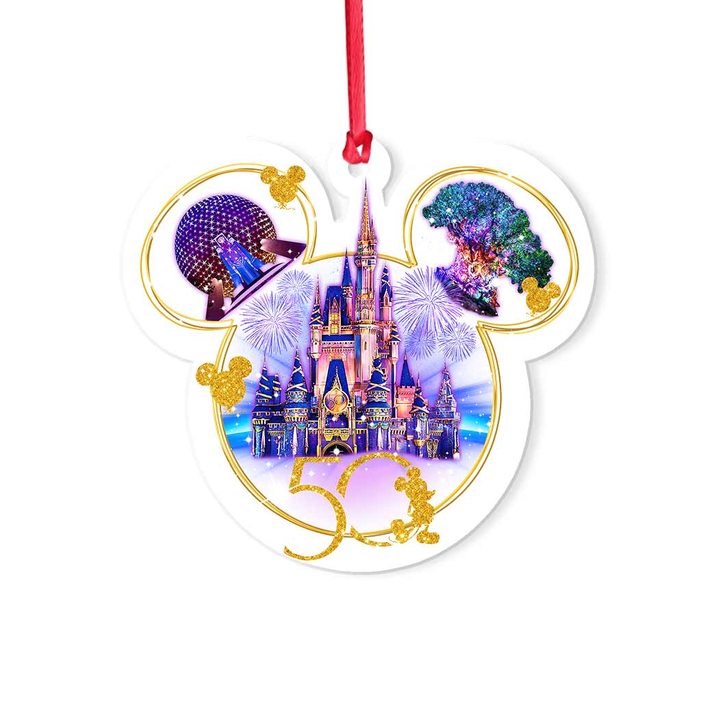 Magical World - Christmas Mouse Transparent Ornament