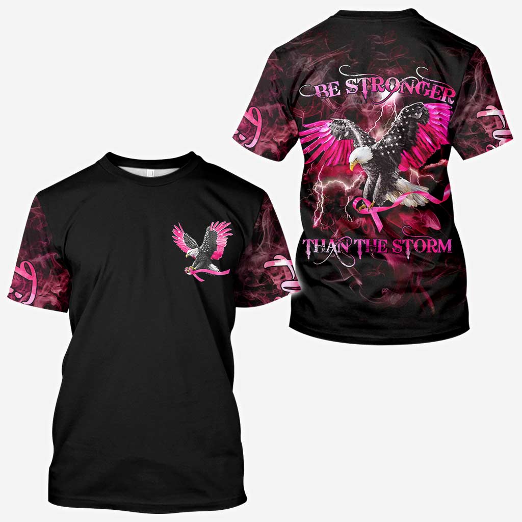 Eagle Strong Breast Cancer Smoke Breast Cancer Awareness All Over T-shirt and Hoodie