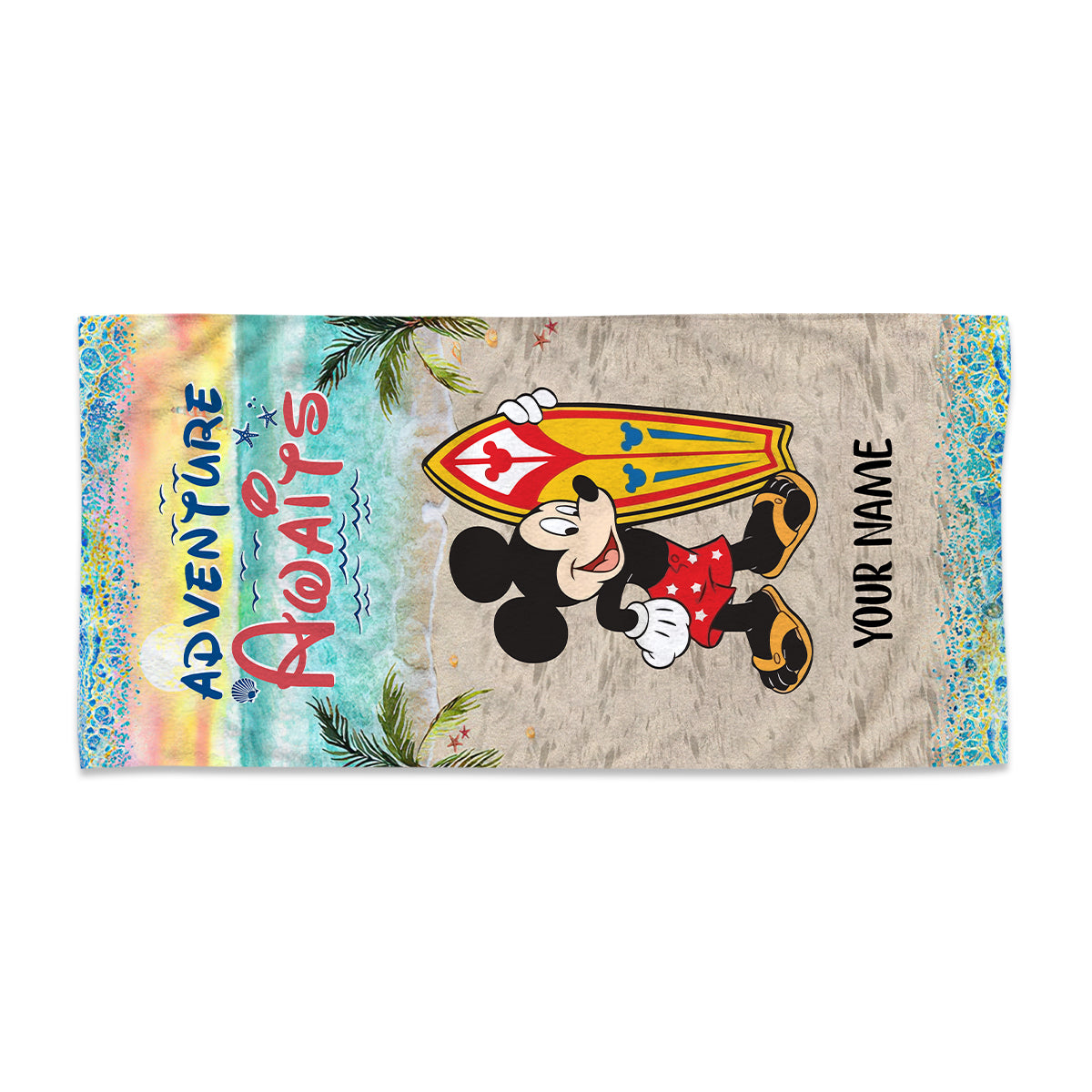 Summer Is Calling - Personalized Mouse Beach Towel