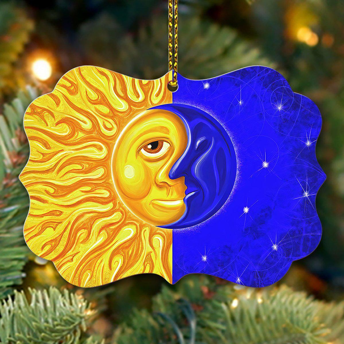 Solstices Greeting Witch - Medallion Aluminium Ornament (Printed On Both Sides) 1122