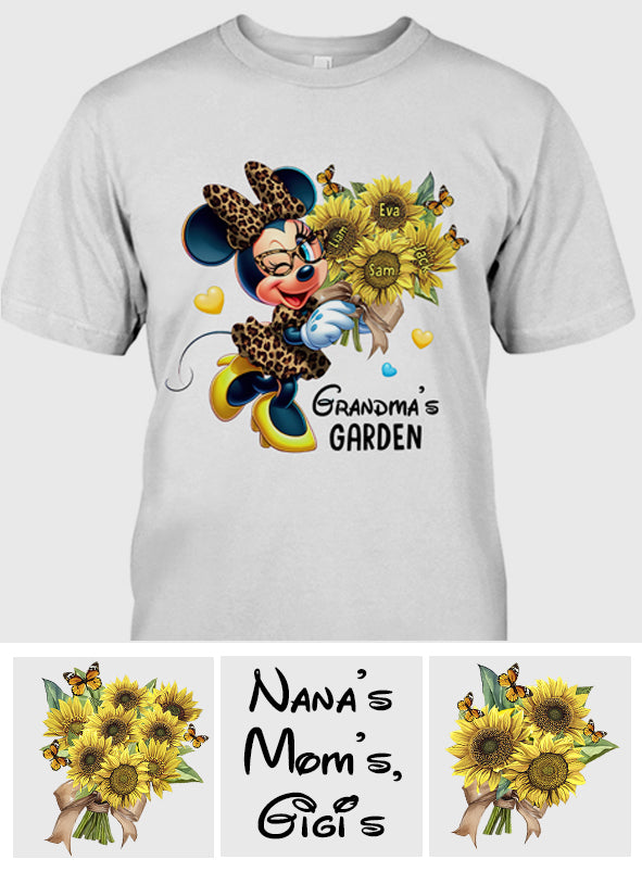 Grandma's Mom's Garden Custom Any Title - Personalized Mouse T-shirt And Hoodie