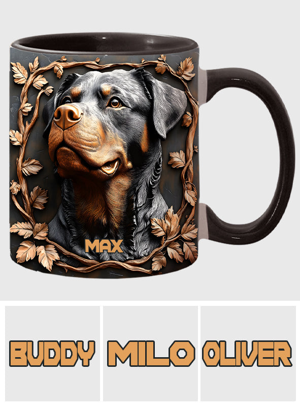 Strong Rottweiler - Personalized Dog Accent Mug