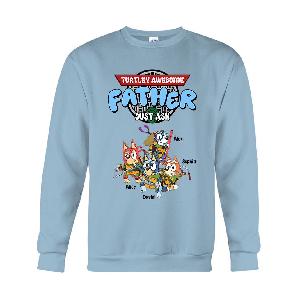 Turtle Awesome Father - Personalized Father T-shirt And Hoodie