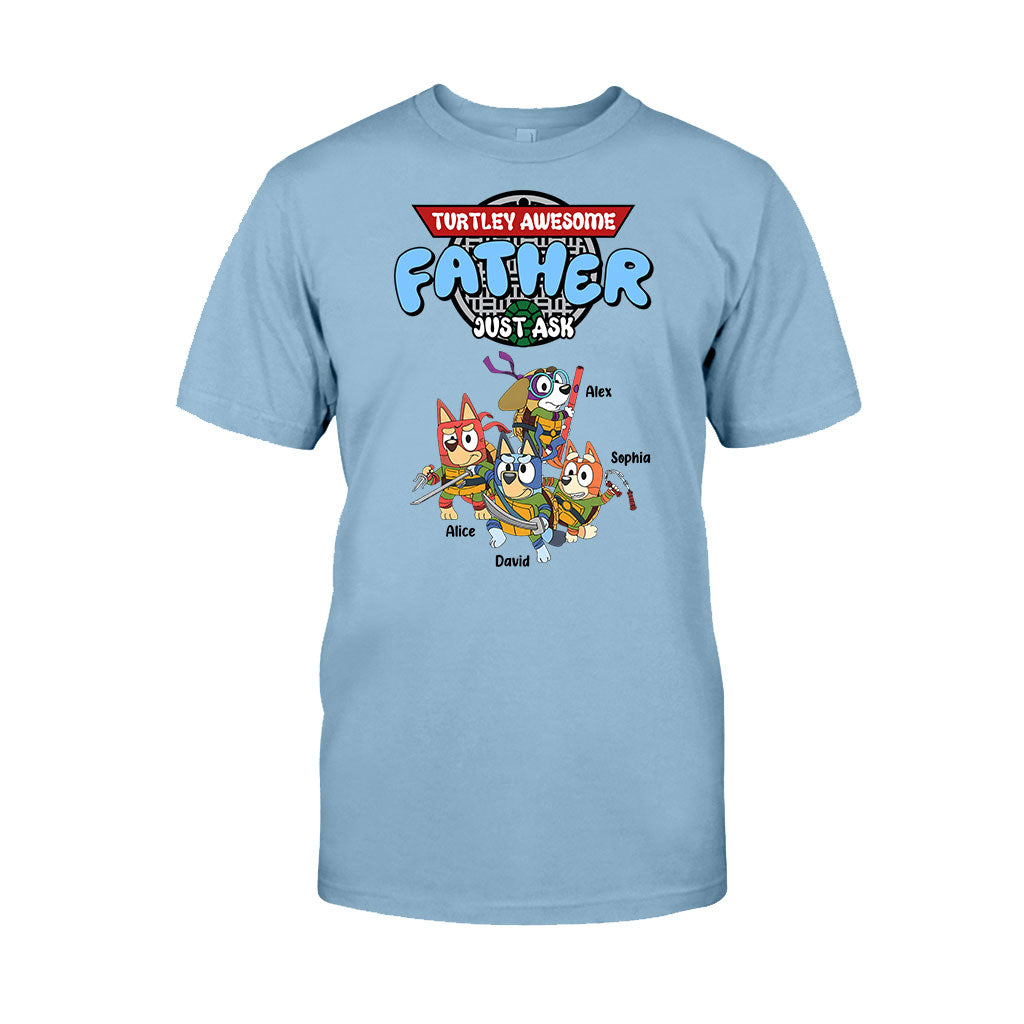 Turtle Awesome Father - Personalized Father T-shirt And Hoodie