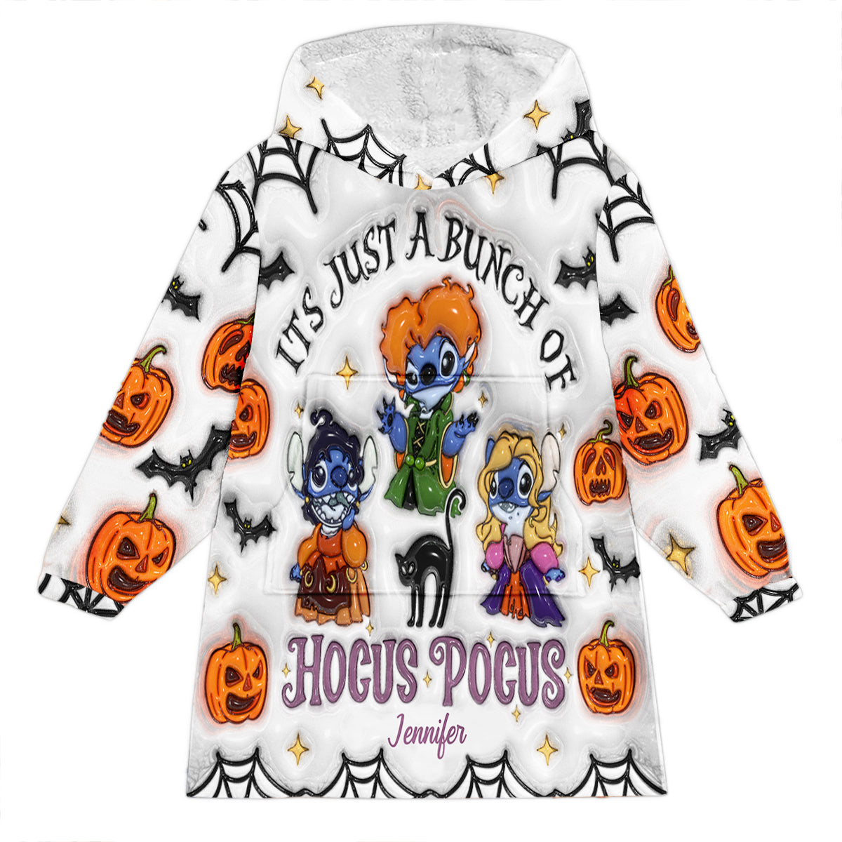 Happy Halloween - Personalized Ohana Blanket Hoodie