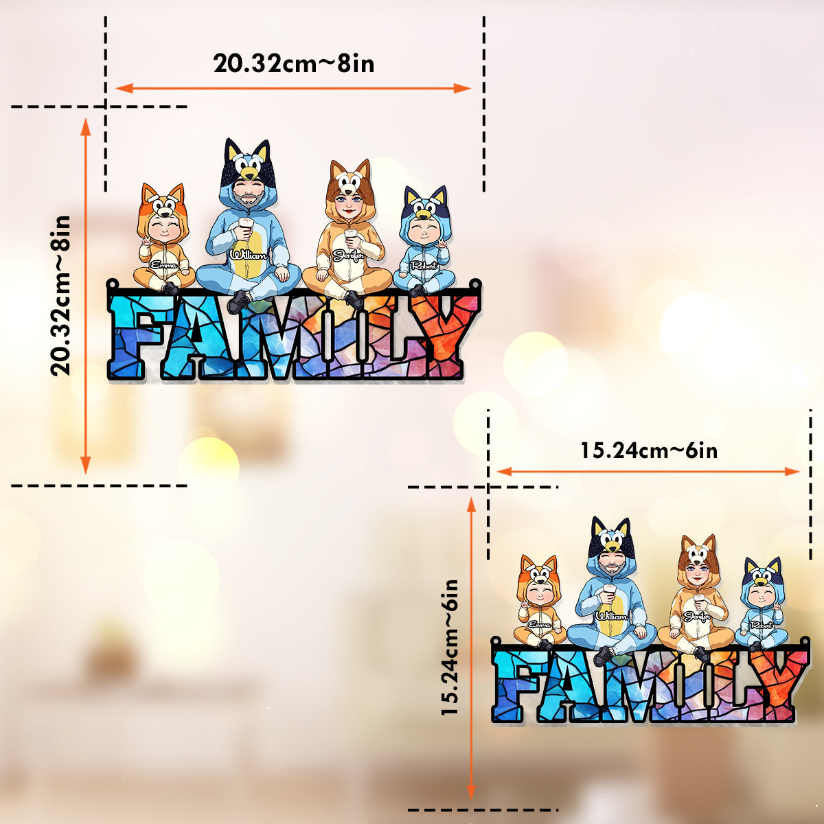 Cool Family - Personalized Family Window Hanging Suncatcher Ornament