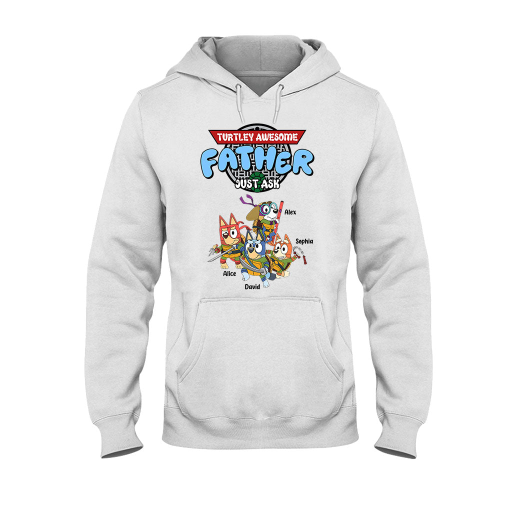 Turtle Awesome Father - Personalized Father T-shirt And Hoodie
