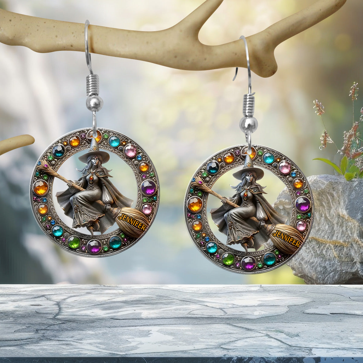 Beautiful Witch - Personalized Witch Earrings