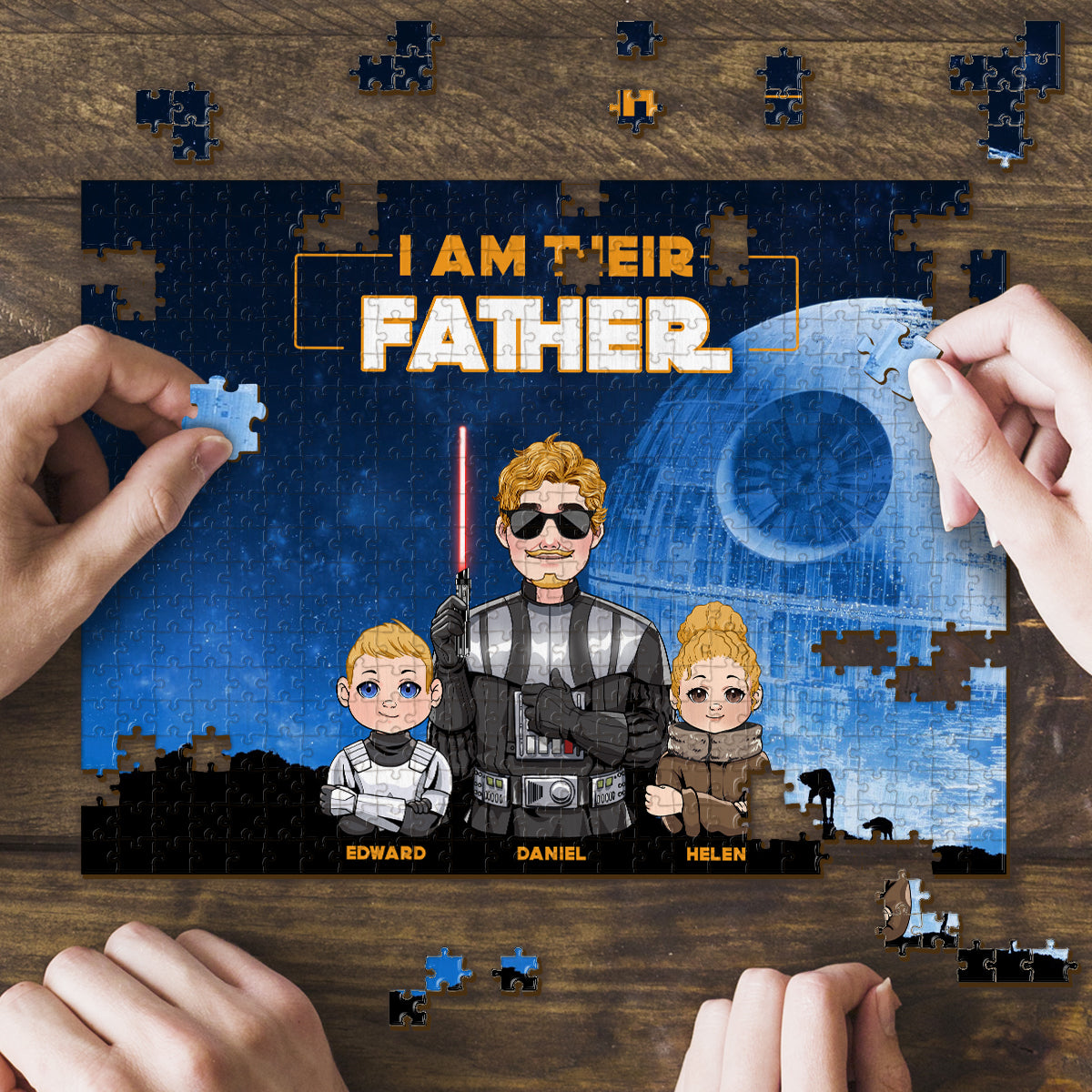 I Am Their Father - Personalized The Force Jigsaw Puzzle