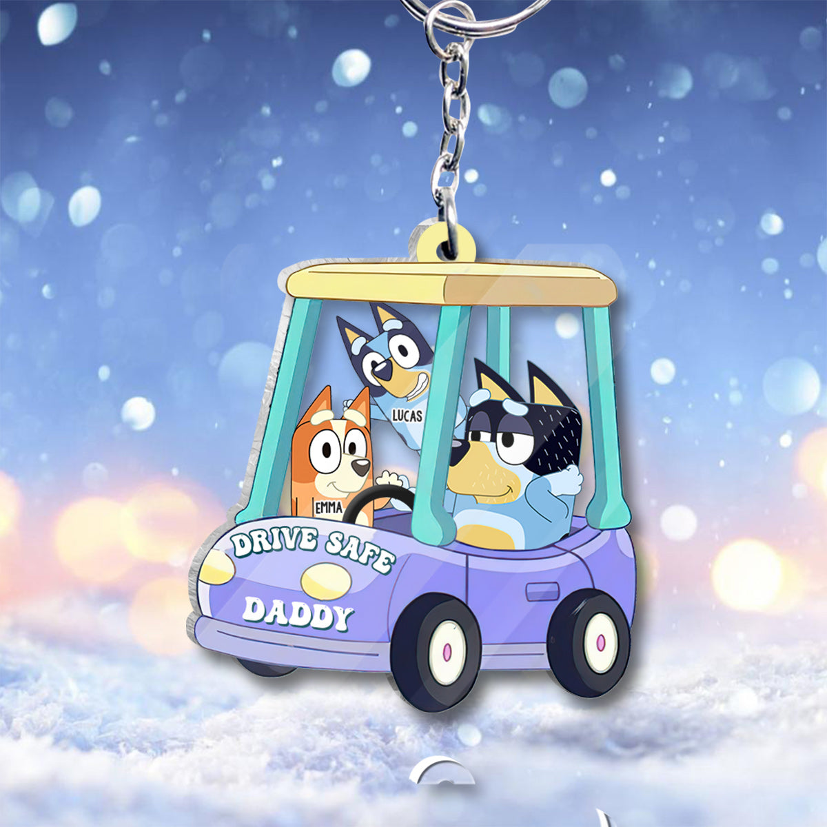 Drive Safe Daddy - Personalized Father Transparent Keychain