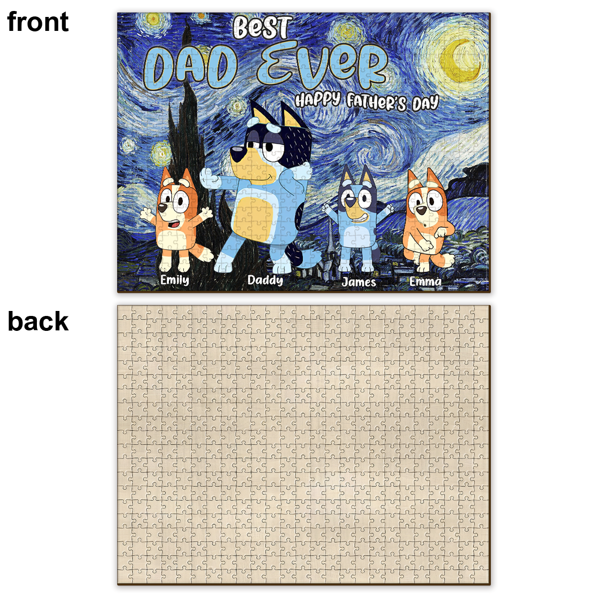 Best Dad Ever Happy Father's Day - Personalized Father Jigsaw Puzzle
