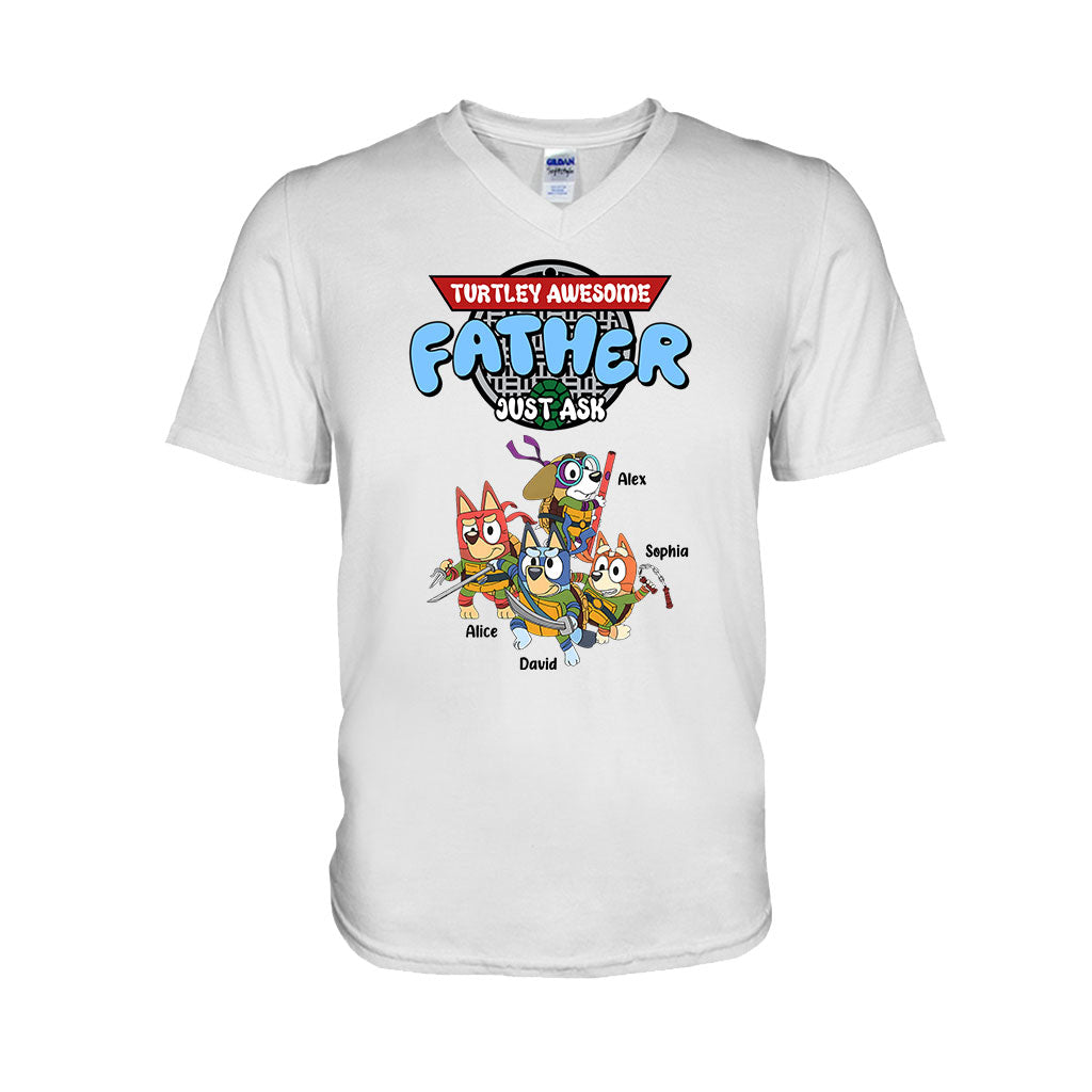 Turtle Awesome Father - Personalized Father T-shirt And Hoodie