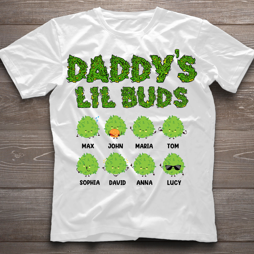 Daddy's Lil Buds - Personalized Weed T-shirt And Hoodie