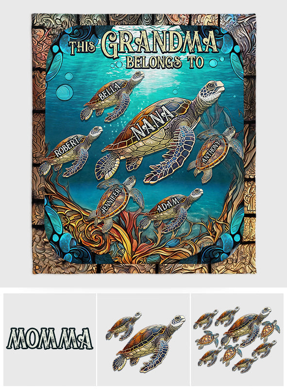 This Grandma/Momma Belongs To - Personalized Grandma Blanket