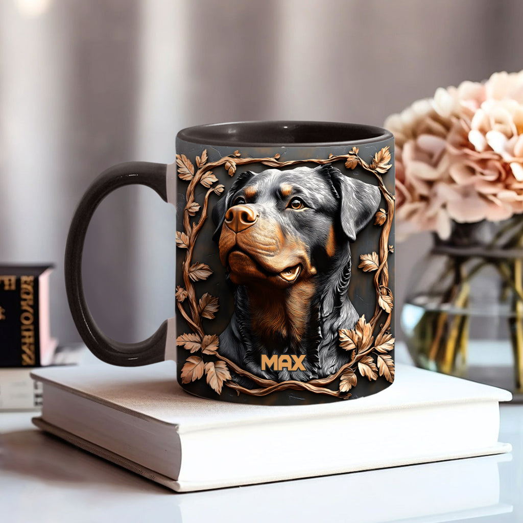 Strong Rottweiler - Personalized Dog Accent Mug