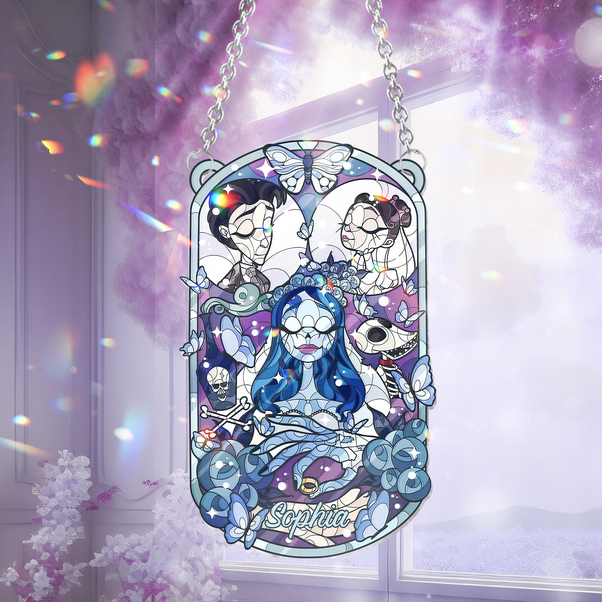 The Death Bride - Personalized Halloween Bride Window Hanging Suncatcher Ornament