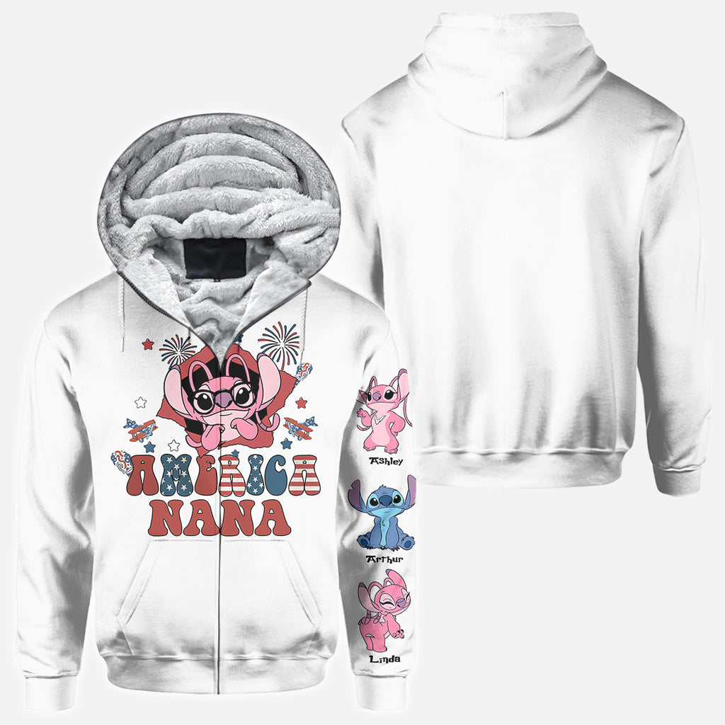 American Nana Any Title Vintage Retro Style - Personalized Grandma All Over Shirt
