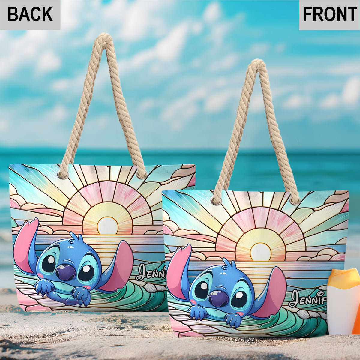 Beautiful Ohana - Personalized Ohana Beach Bag