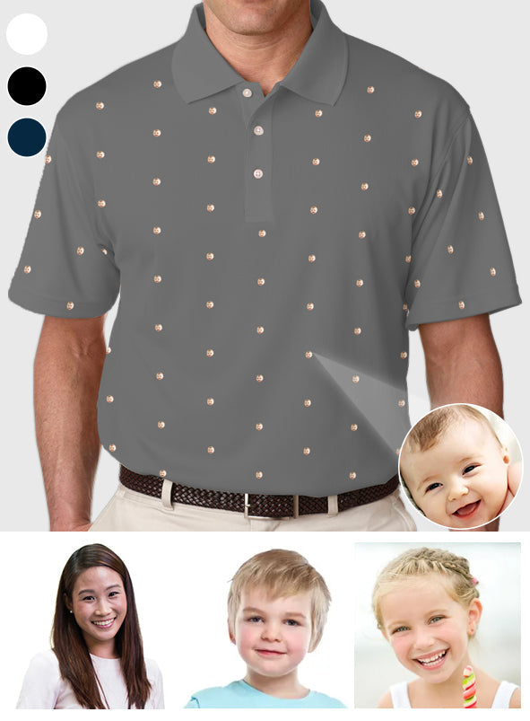 Custom Polo Shirt With Face - Personalized Father Polo Shirt