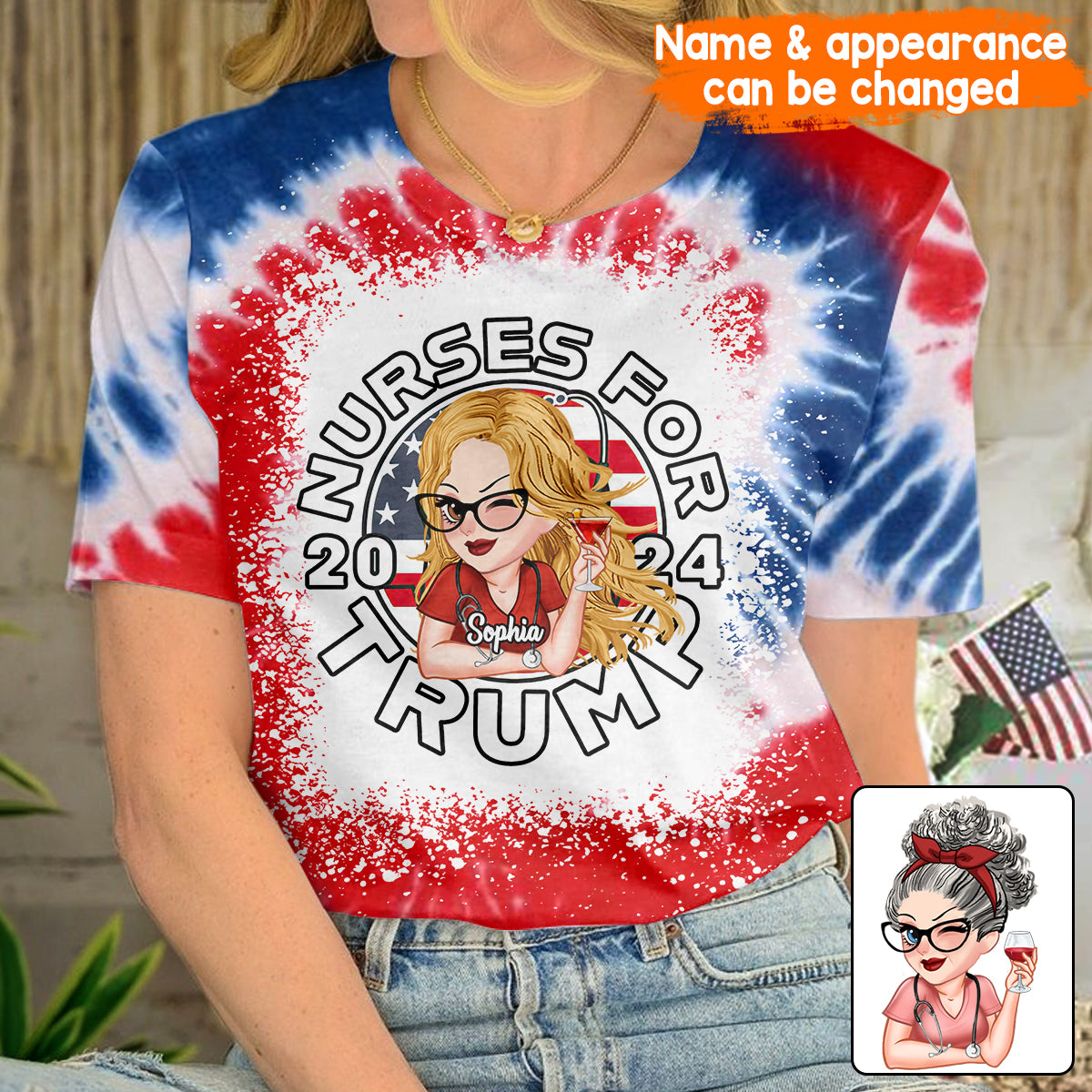 Nurse For Trump - Personalized Nurse All Over Shirt