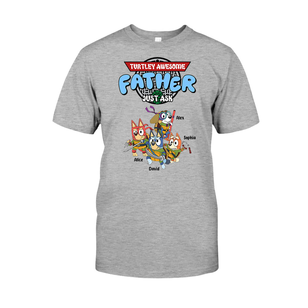 Turtle Awesome Father - Personalized Father T-shirt And Hoodie