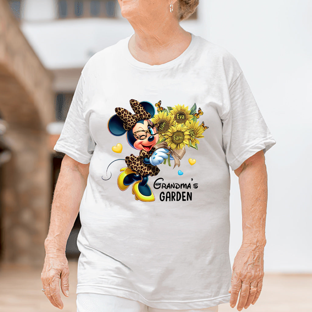 Grandma's Mom's Garden Custom Any Title - Personalized Mouse T-shirt And Hoodie