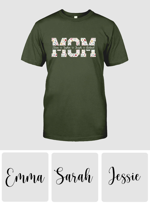 Flower Mom - Personalized Mother T-shirt And Hoodie