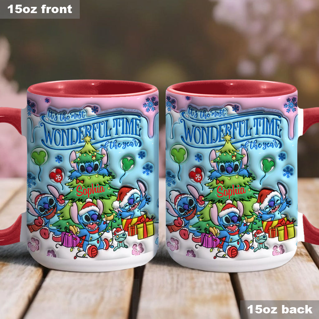 Merry Stitchmas - Personalized Ohana Accent Mug