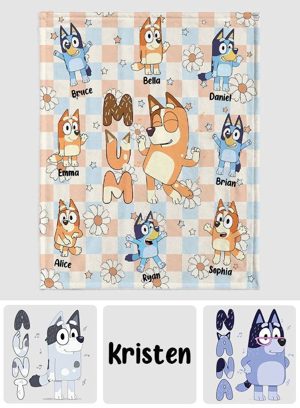 Cool Mum Grandma Aunt - Personalized Mother Blanket