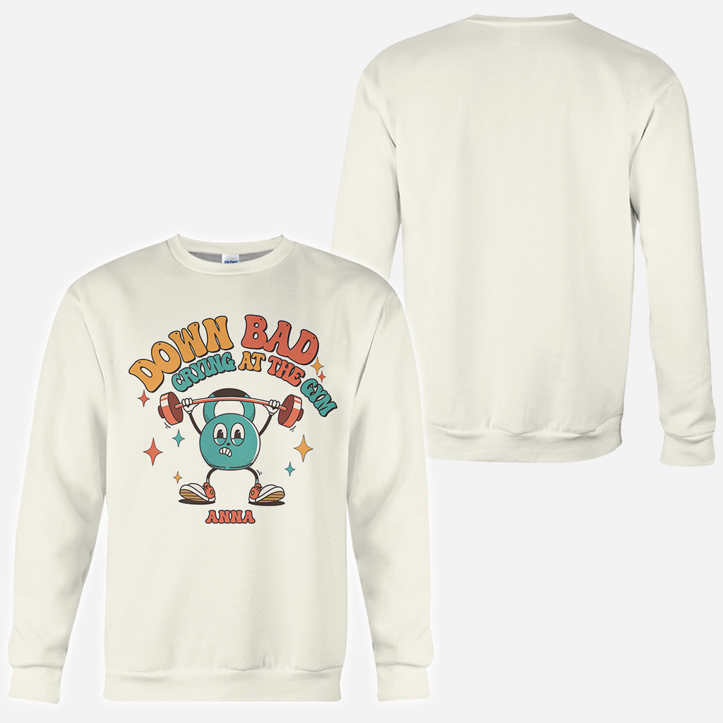 Down Bad Crying At The Gym - Personalized Fitness All Over Shirt