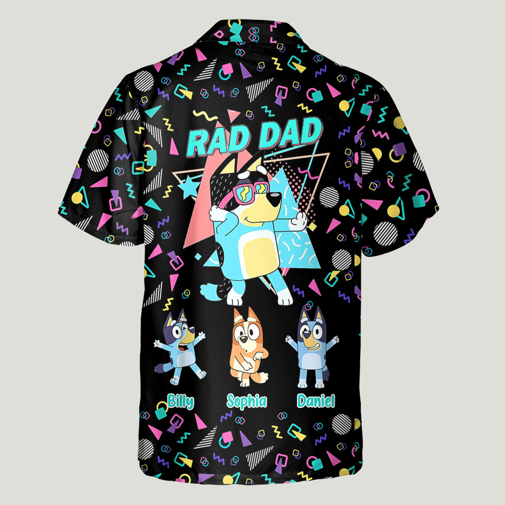 Rad Dad - Personalized Father Hawaiian Shirt