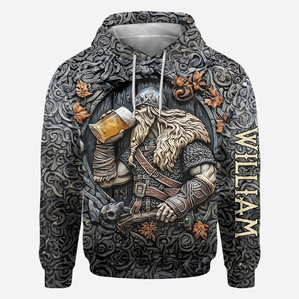 Viking Warrior Drinking Legend - Personalized Viking All Over Shirt