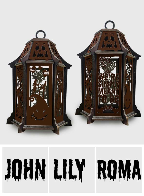 We're Simply Meant To Be - Personalized Couple Laser Cut Lantern