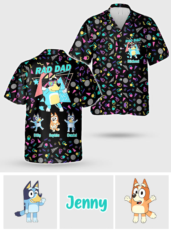Rad Dad - Personalized Father Hawaiian Shirt