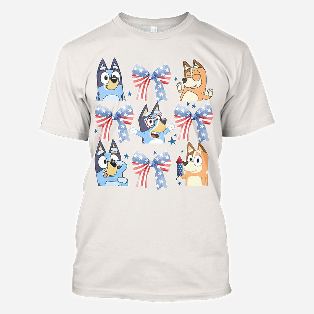 Land of Liberty Red White Bluey - Personalized All Over Shirt