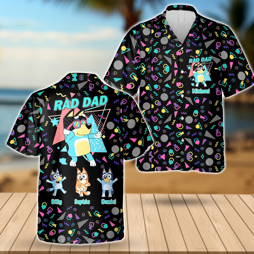 Rad Dad - Personalized Father Hawaiian Shirt